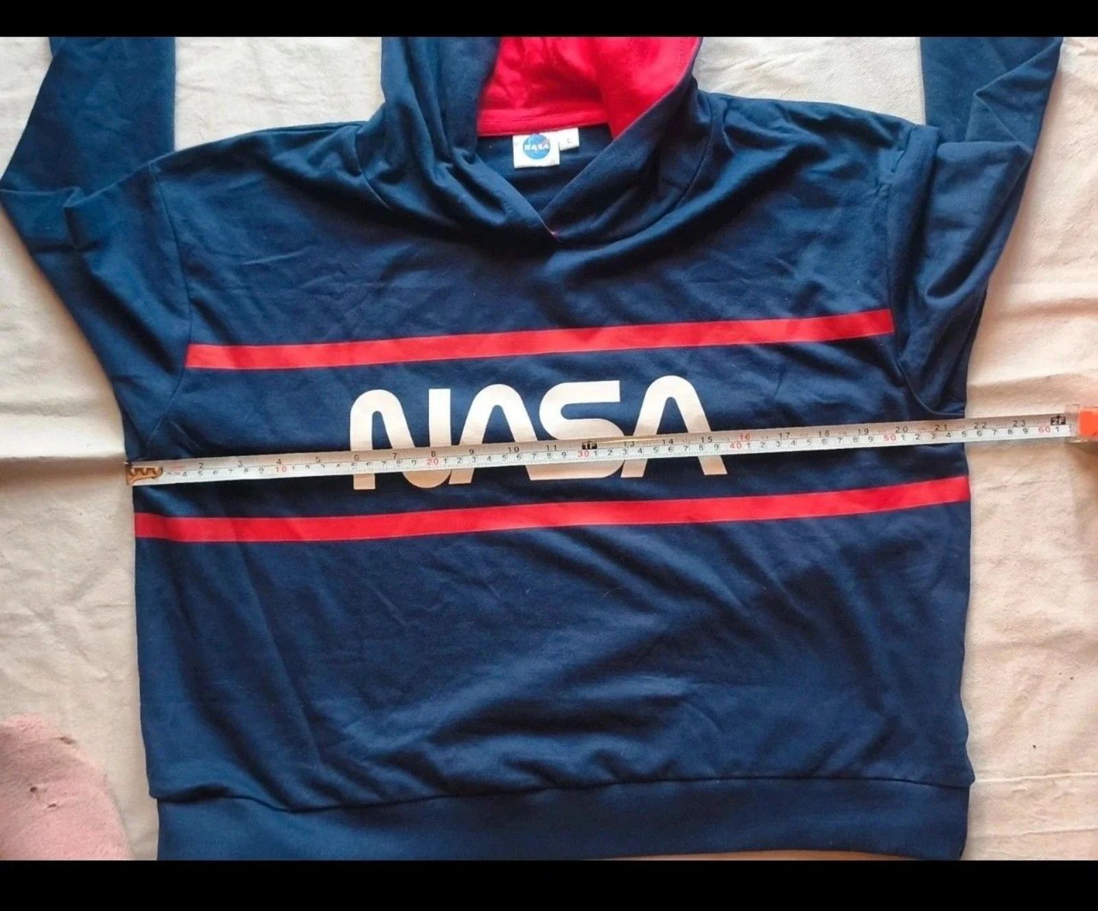 NASA Marine Blue "Crop" Sweatshirt - Maat L - 100% Katoen - Nieuw – photo 2